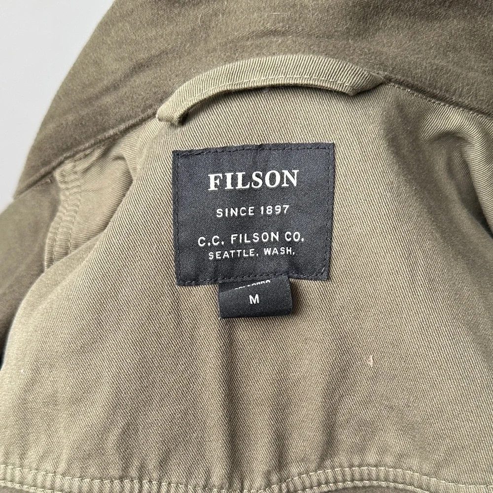 Filson Olive Utility Field Jacket Chore Coat Gorpcore Size M - Picture 6 of 11